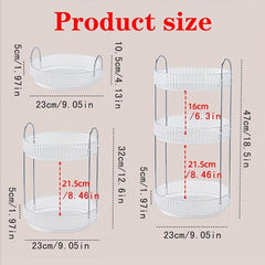 Transparent Rotating Shelf for Bathroom and Kitchen Storage