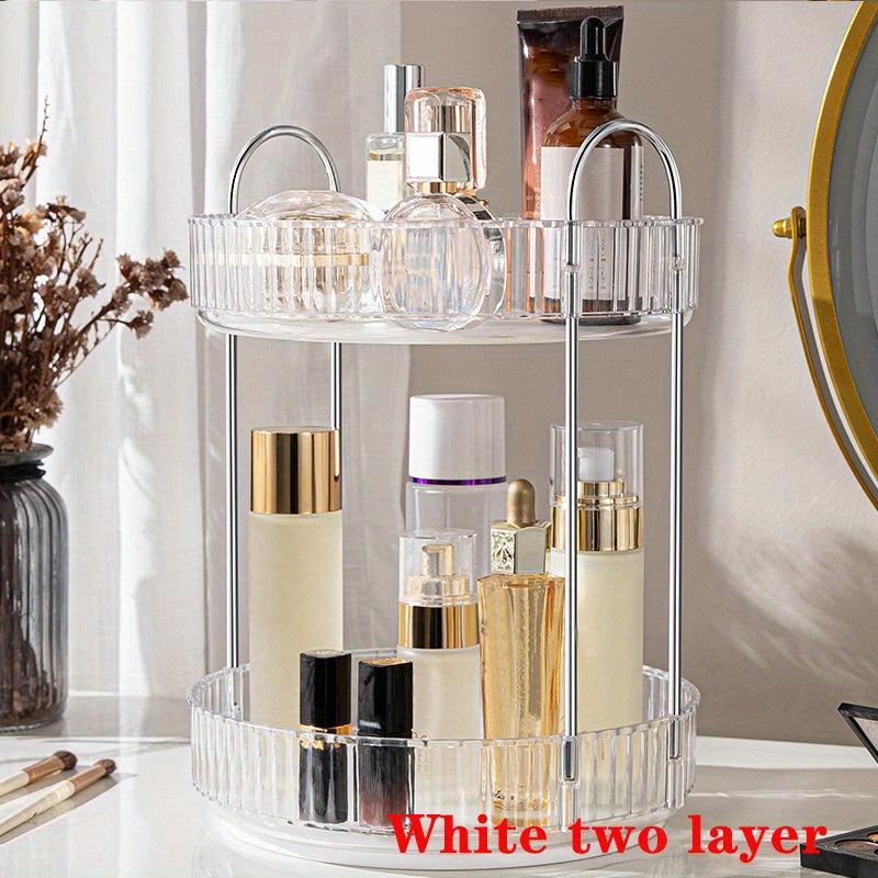 Transparent Rotating Shelf for Bathroom and Kitchen Storage