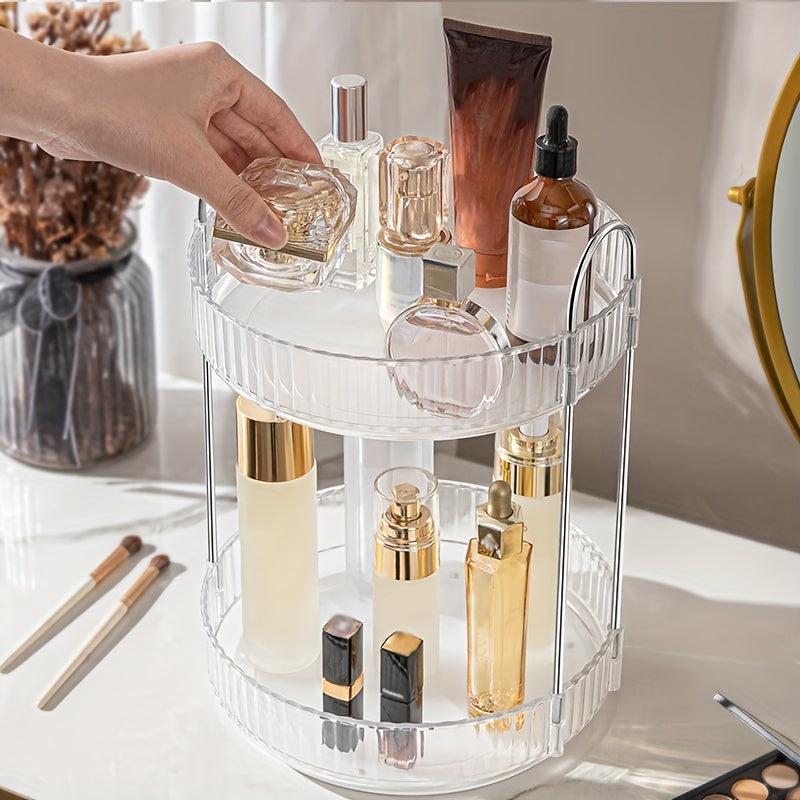 Transparent Rotating Shelf for Bathroom and Kitchen Storage