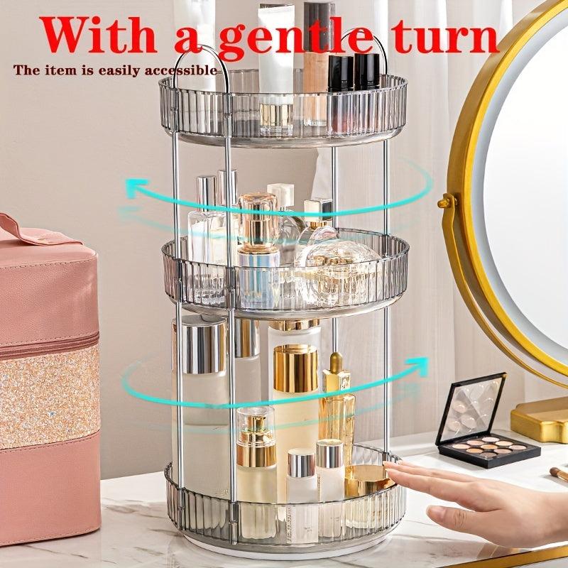 Transparent Rotating Shelf for Bathroom and Kitchen Storage
