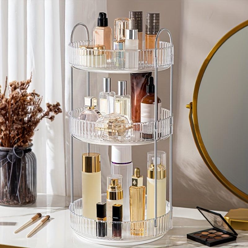 Transparent Rotating Shelf for Bathroom and Kitchen Storage