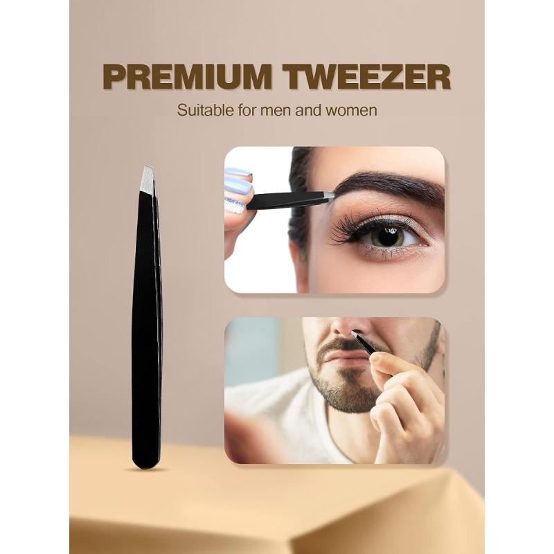 10X Magnifying Mirror With 2 Suction Cups 8.89 cm & Tweezer 1pc