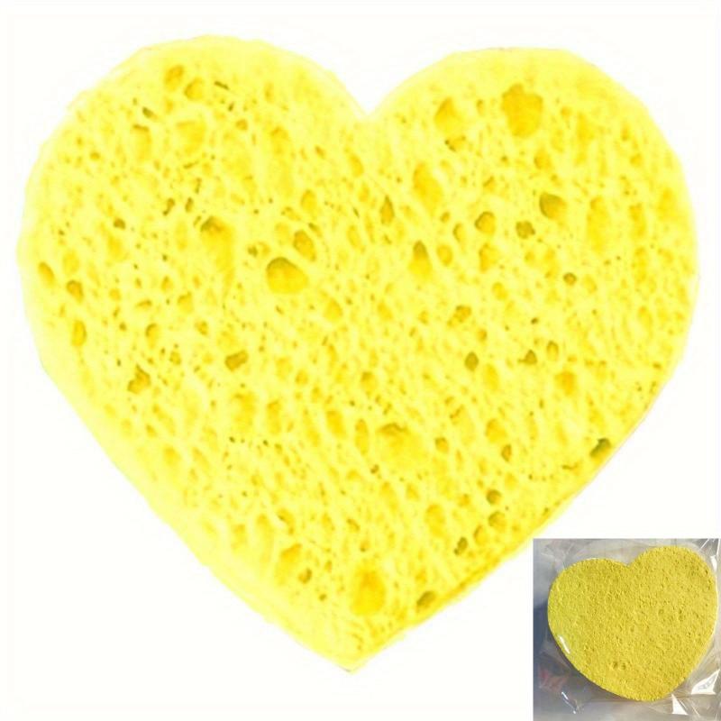 20pcs Heart Shape Compressed Face Sponges for Washing Spa Cleansing Exfoliating