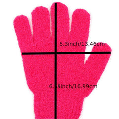 5 pc Exfoliating Scrub Bath Gloves for Deep Cleansing