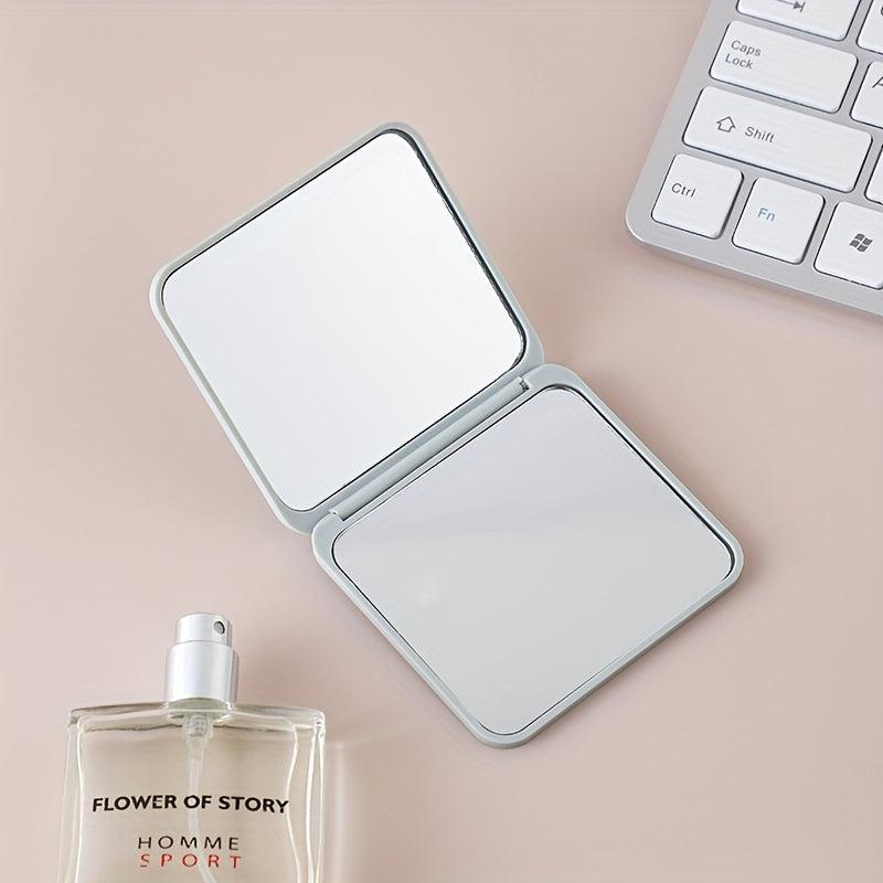 Compact Folding Makeup Mirror Small Square Travel Portable Cosmetic Mirror