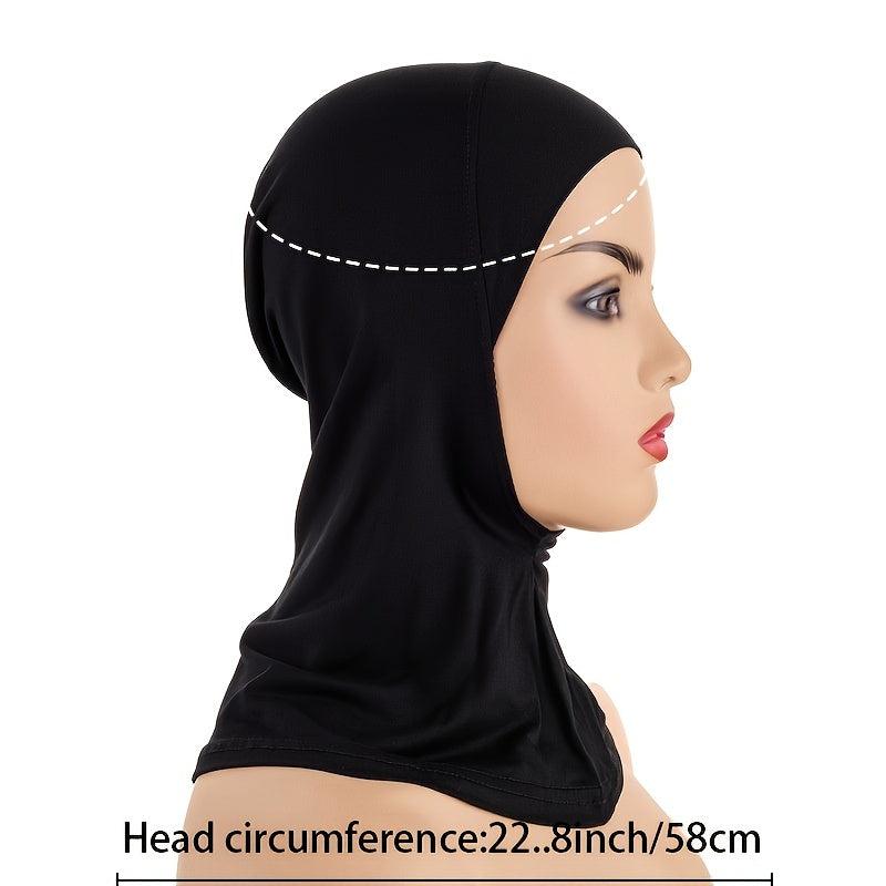 Solid Full Cover Scarf Cap Underscarf Neck Head Bonnet Hat