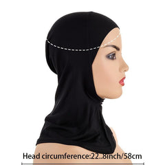 Solid Full Cover Scarf Cap Underscarf Neck Head Bonnet Hat