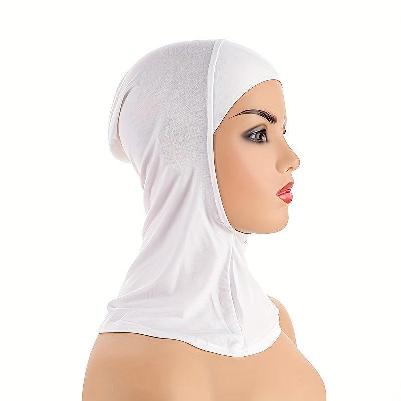 Solid Full Cover Scarf Cap Underscarf Neck Head Bonnet Hat
