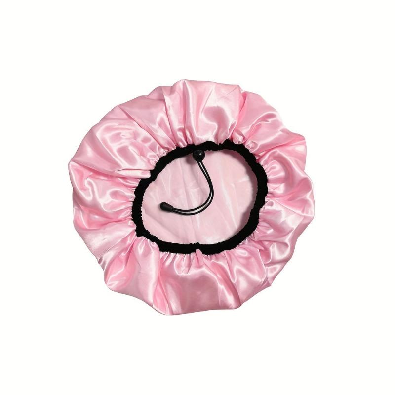 Women's Waterproof Shower Cap Adjustable Pullover Bath Cap