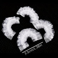 100PCS Disposable Clear Ear Protect Caps for Shower Hair Dye Bathing