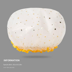 Waterproof Double Layer Shower Cap for Women and Girls