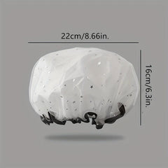 Waterproof Double Layer Shower Cap for Women and Girls