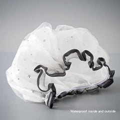 Waterproof Double Layer Shower Cap for Women and Girls