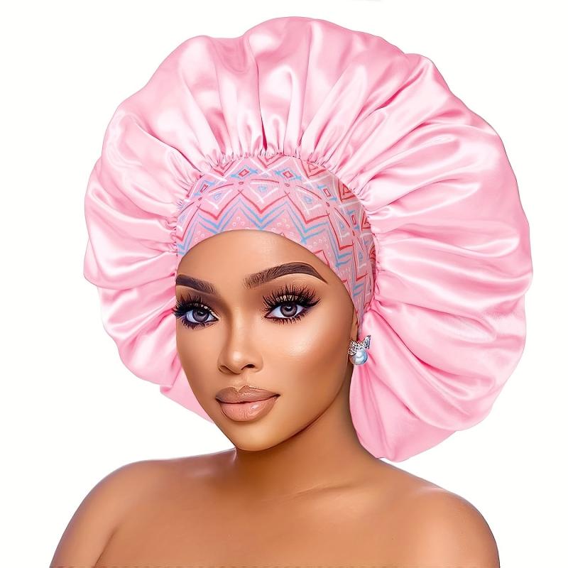 Large Shower Caps Waterproof Bath Caps Plastic Reusable Elastic Band Hair Hat