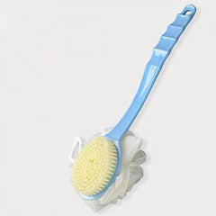 Body Brush & Loofah Back Scrubber with Long Handle for Exfoliating