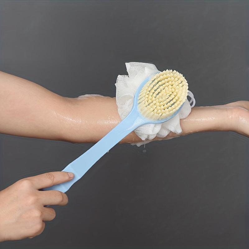 Body Brush & Loofah Back Scrubber with Long Handle for Exfoliating