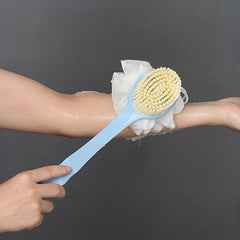 Body Brush & Loofah Back Scrubber with Long Handle for Exfoliating