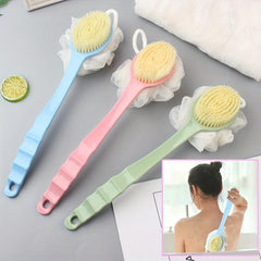 Body Brush & Loofah Back Scrubber with Long Handle for Exfoliating