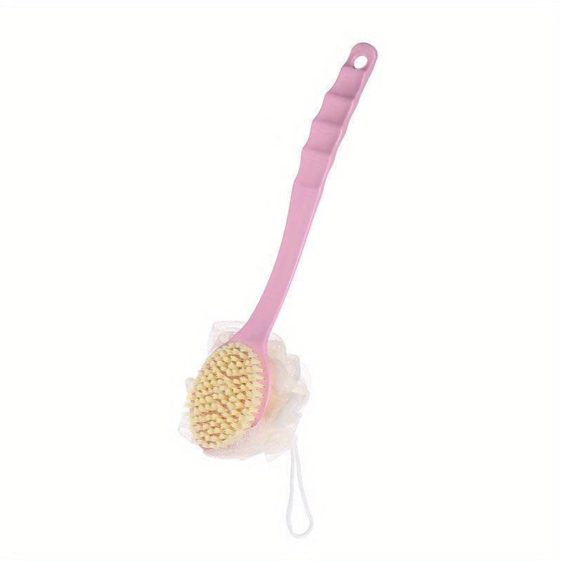 Body Brush & Loofah Back Scrubber with Long Handle for Exfoliating