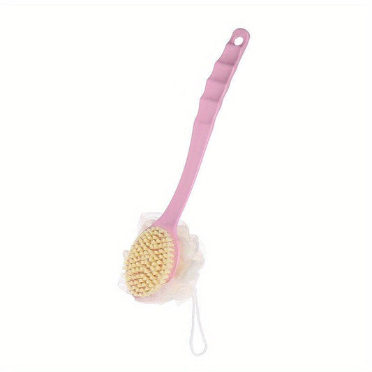 Body Brush & Loofah Back Scrubber with Long Handle for Exfoliating