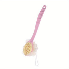 Body Brush & Loofah Back Scrubber with Long Handle for Exfoliating