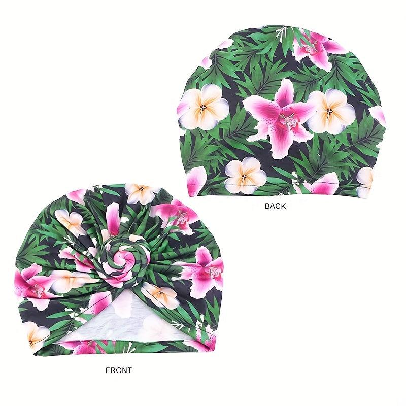 Coiled Shower Caps Waterproof Bath Caps Elastic Band Bath Hair Hat