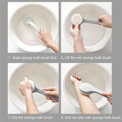 Long Handle Exfoliating Sponge Bath Scrubber Back Body Scrub