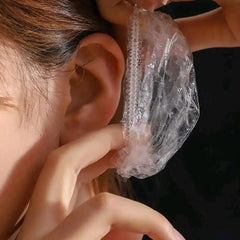 30pcs Clear Waterproof Ear Covers for Bathing and Salon Use