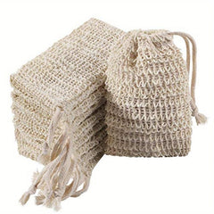 10-Pack Sisal Soap Saver Bag for Exfoliation and Drying