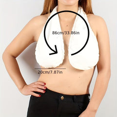 Adjustable Neck Hanging Bra Bath Towel - Women's Home Breastfeeding Gift