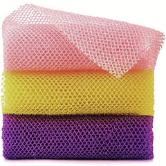 3 African Bath Sponges Exfoliating Shower Scrubber Pink