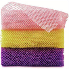 3 African Bath Sponges Exfoliating Shower Scrubber Pink
