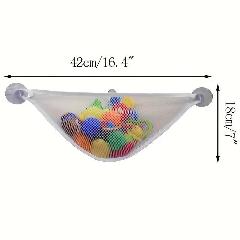 Bath Toy Holder Corner Bath Toy Net Bathtub Toy Shelf Mesh Basket