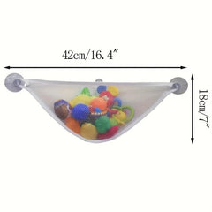 Bath Toy Holder Corner Bath Toy Net Bathtub Toy Shelf Mesh Basket