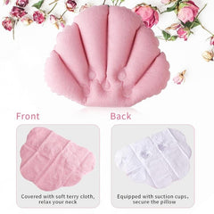 Bath Pillow with Suction Cups for Comfortable Headrest