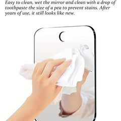 Fogless Shower Mirror for Shaving - Wall Hanging Bathroom Mirror