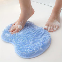 Shower Foot Scrubber Mat Wall Mounted Bath Massage Pad