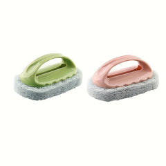 2pcs Handled Bathtub Scrubber Deep Cleaning Sponge Scrub Brush