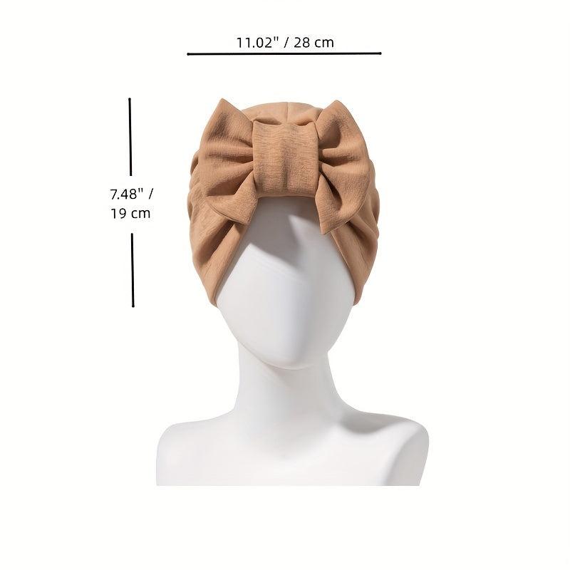 Bow Decor Head Wrap Turbans Shower Cap For Women