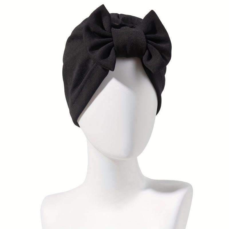 Bow Decor Head Wrap Turbans Shower Cap For Women