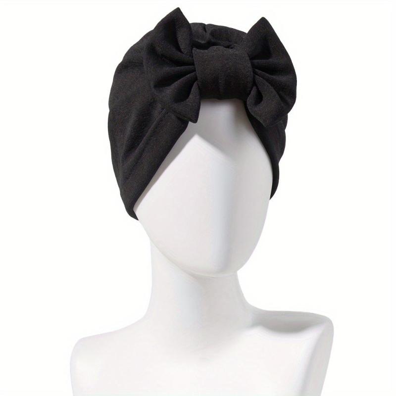 Bow Decor Head Wrap Turbans Shower Cap For Women