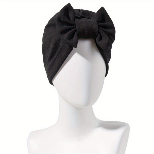 Bow Decor Head Wrap Turbans Shower Cap For Women