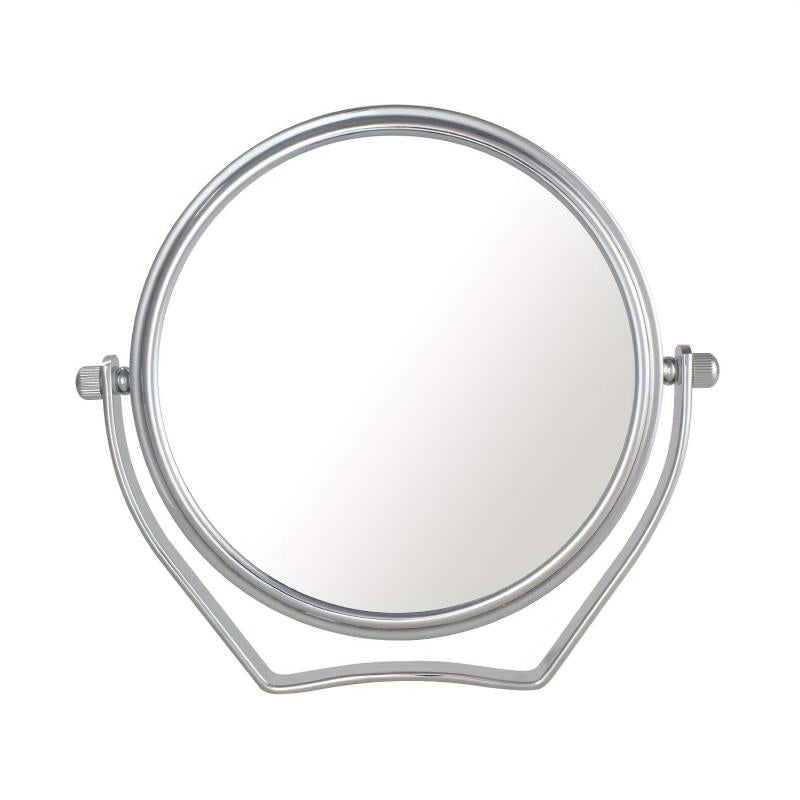 Portable Round Travel Mirror 1X/10X Magnification Handle 360 Swivel Men Women