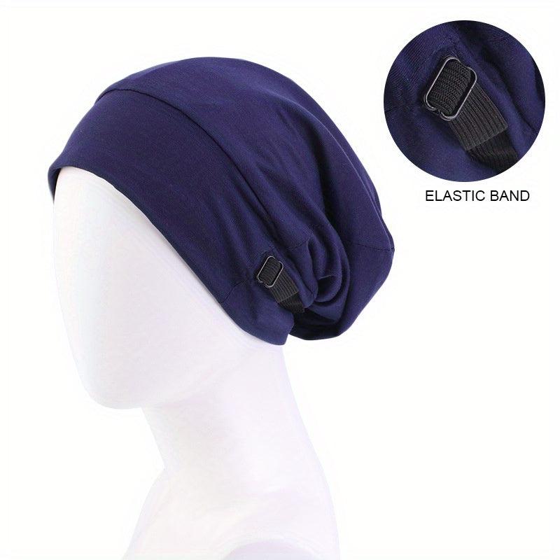 Satin Lined Bonnet Sleep Cap Hair Wrap for Curly Hair Solid