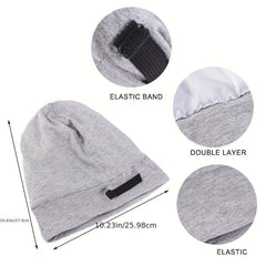 Satin Lined Bonnet Sleep Cap Hair Wrap for Curly Hair Solid