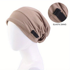 Satin Lined Bonnet Sleep Cap Hair Wrap for Curly Hair Solid