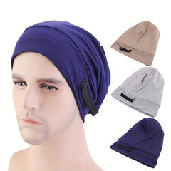 Satin Lined Bonnet Sleep Cap Hair Wrap for Curly Hair Solid