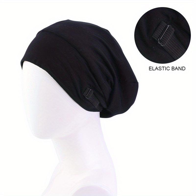 Satin Lined Bonnet Sleep Cap Hair Wrap for Curly Hair Solid
