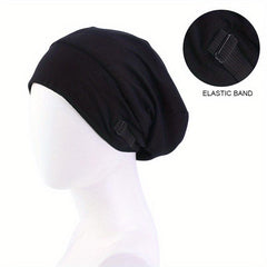 Satin Lined Bonnet Sleep Cap Hair Wrap for Curly Hair Solid