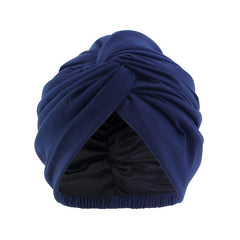 Elastic Double Layer Turban Cap Cross Twist Silk Chemotherapy Cap Ethnic Cap